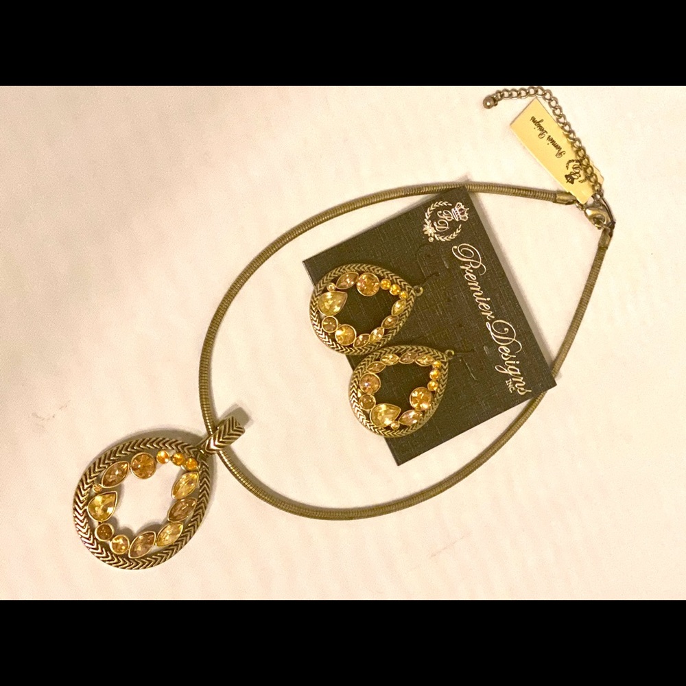 Premier Jewelry Embellished Necklace/Earrings Set